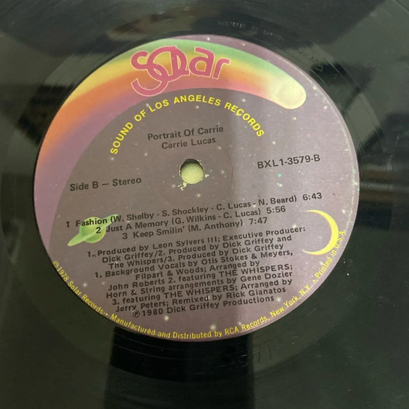 Carrie Lucas Portraits of Carrie Record 1980 - Picture 5 of 5